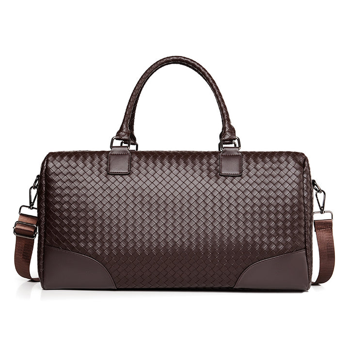 Woven Leather Travel Duffel Karnz