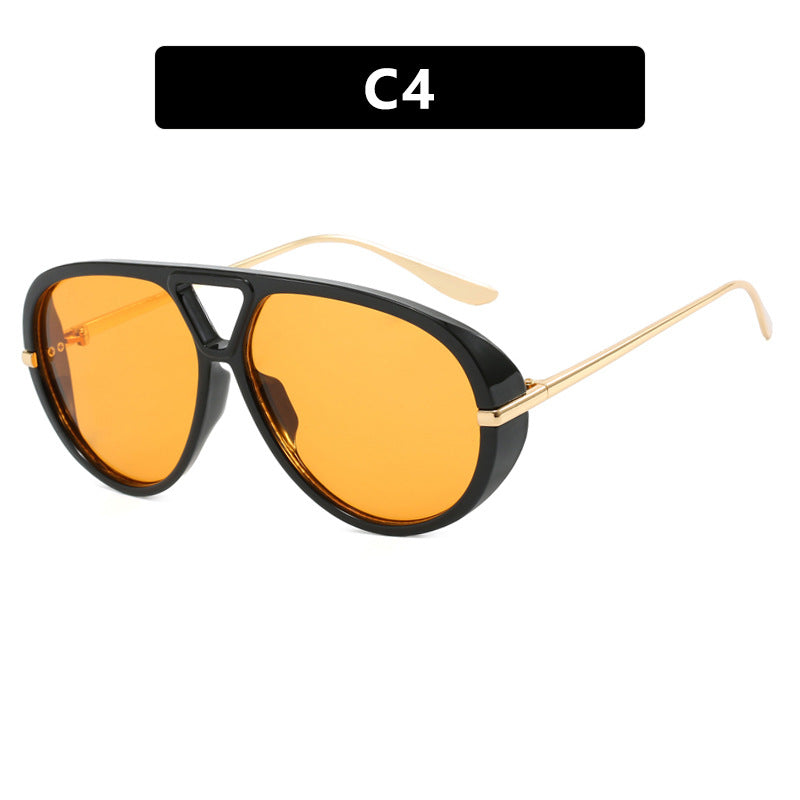 Damen Oversized Sonnenbrille mit elegantem Kunststoffrahmen und verspiegelten Gläsern Karnz