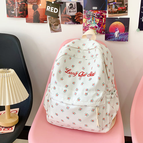 Blumenmuster Rucksack