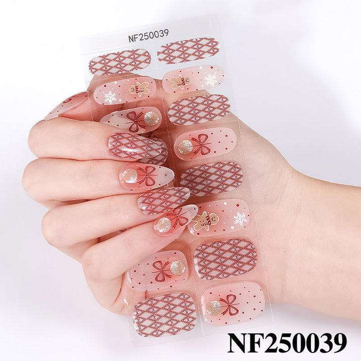 Festliche Nagelkunstaufkleber