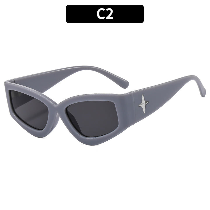 Schicke Cat-Eye-Sonnenbrillen mit elegantem Sternenmotiv