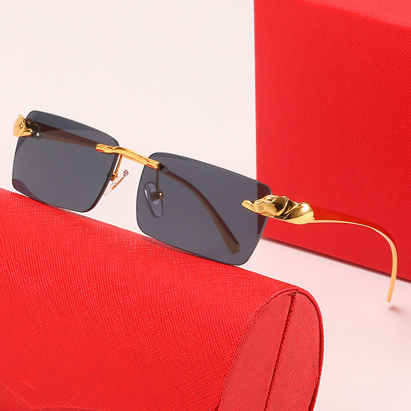 Damen modische Sonnenbrille mit elegantem Metallrahmen und innovativen Gläsern Karnz