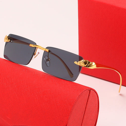 Damen modische Sonnenbrille mit elegantem Metallrahmen und innovativen Gläsern Karnz