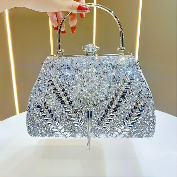 Verzierte Blumen Abendhandtasche