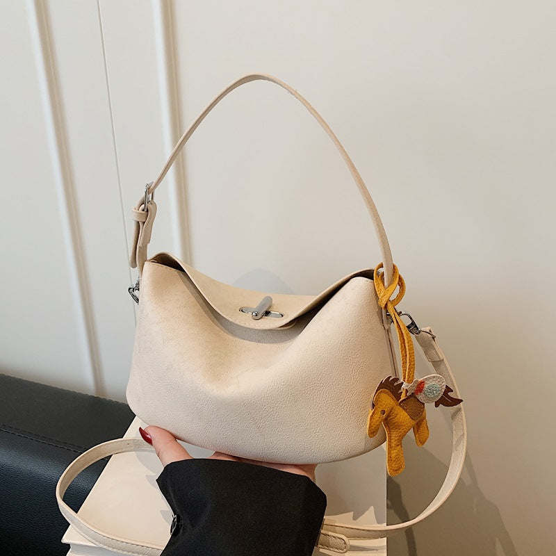 Elegante Soft-Suede Schultertasche Karnz