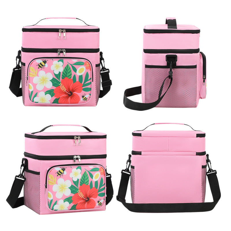 Isolierte Blumen-Lunch-Kühltasche Karnz
