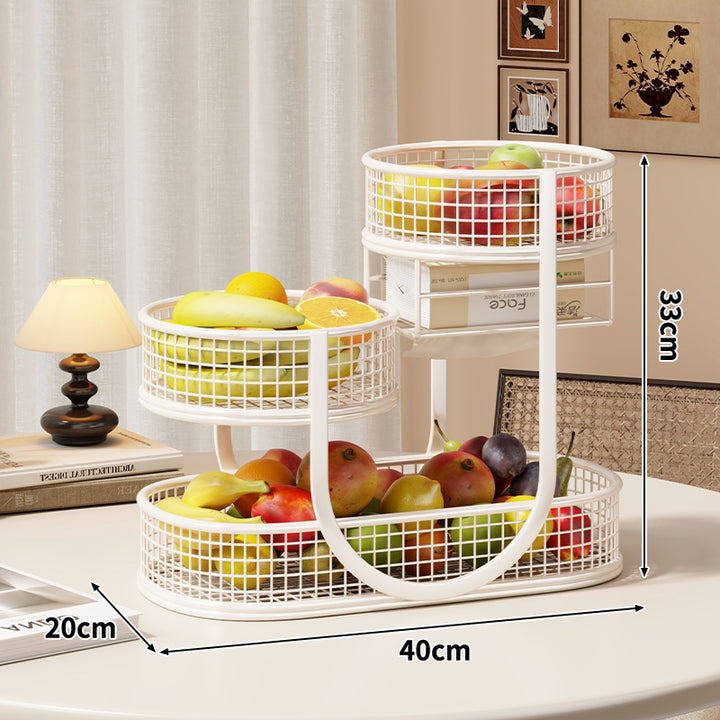 Drei-Tier Metallgitter Theken Obst- & Gemüse-Displaystand