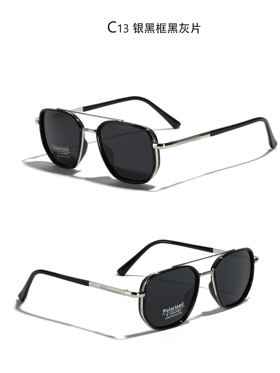 Damen Quadratische Sonnenbrille mit polarisierten Gläsern und elegantem Metallrahmen Karnz
