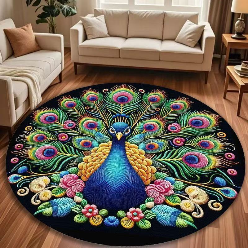 Künstlerischer Pfau Design Teppich