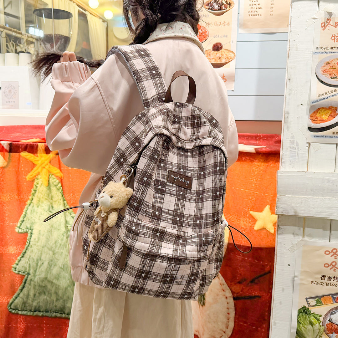 Trendiger Karomuster-Rucksack Karnz