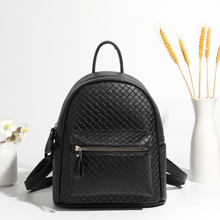 Gewebter Leder Mini-Rucksack Karnz