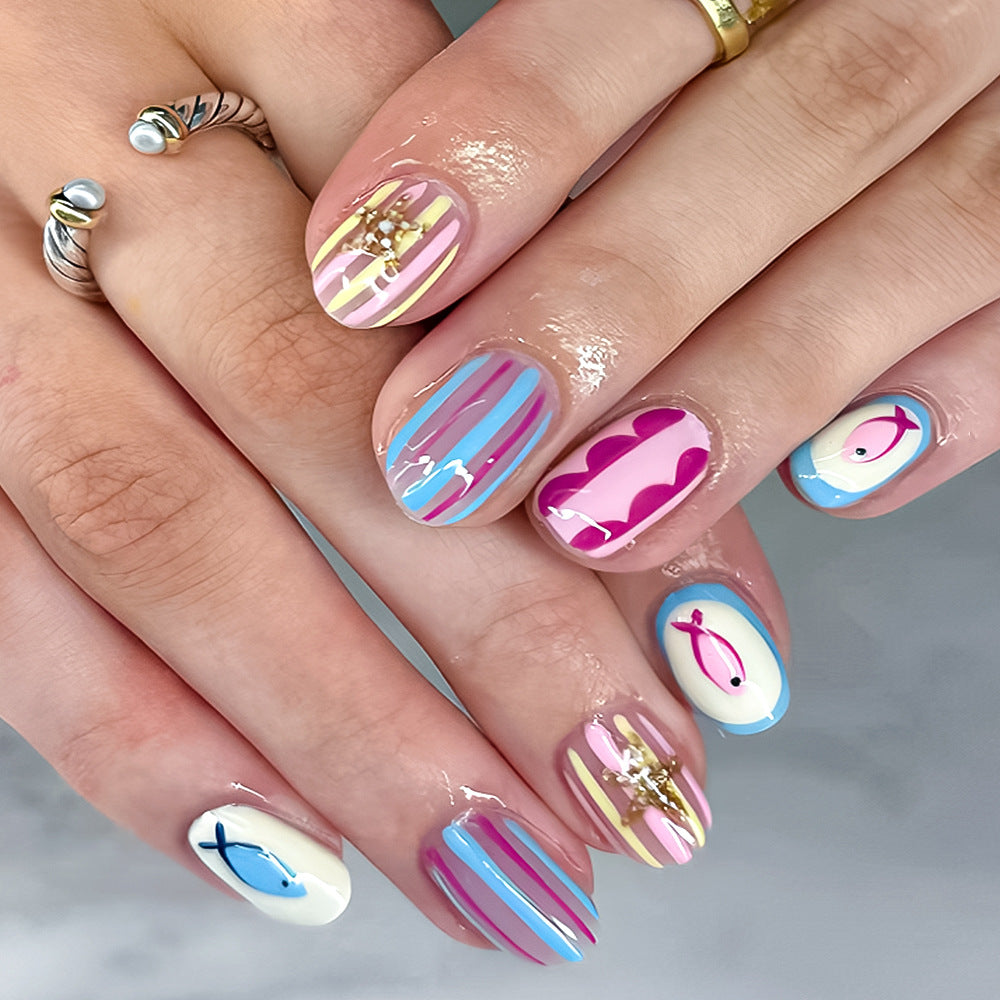 Kreatives Themen-Press-On-Nagelkunst-Set Karnz