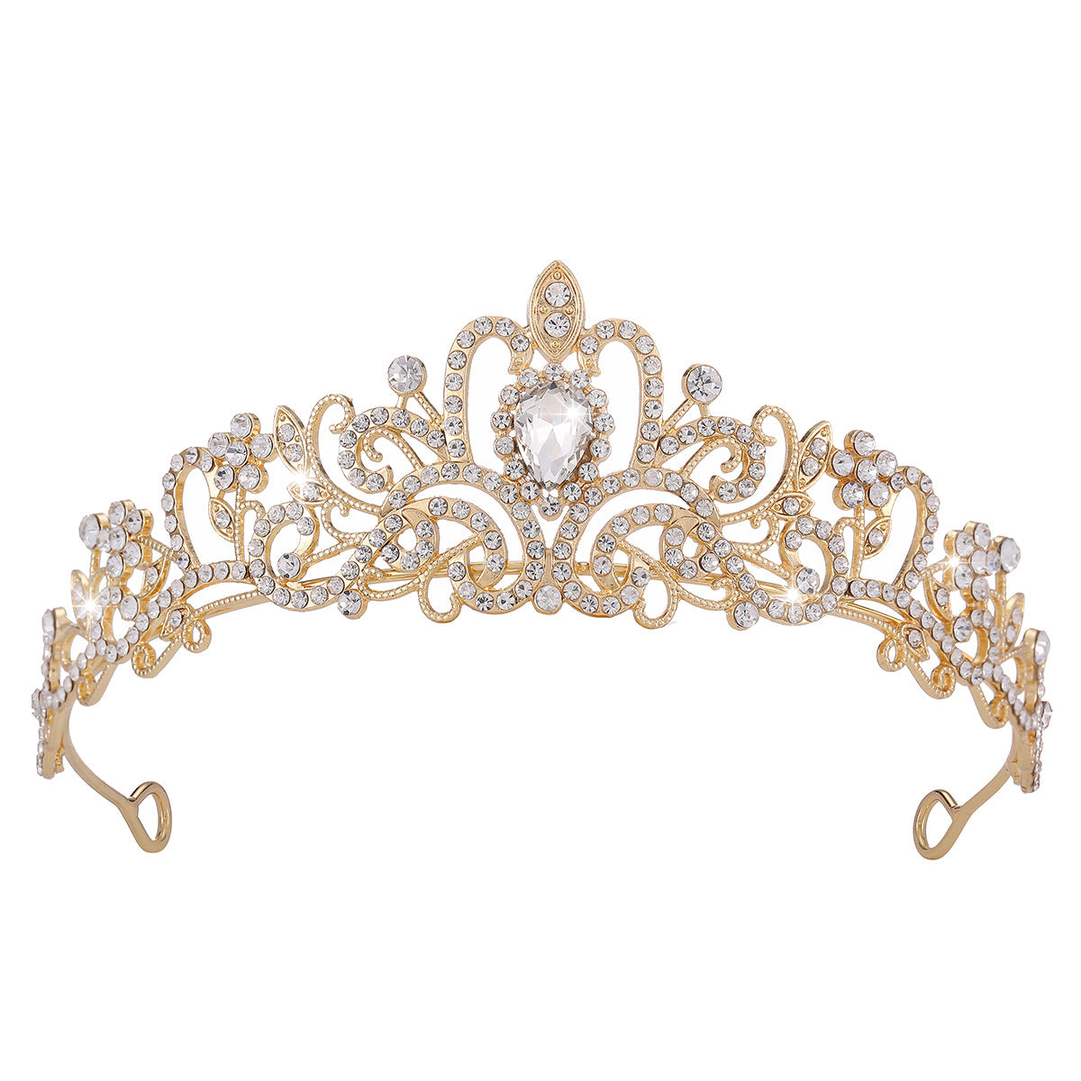 Damen Funkelnde Kristall-Tiara mit filigranem Design Karnz