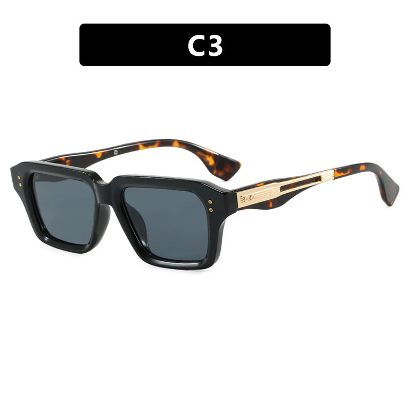 Damen stilvolle quadratische Sonnenbrille mit luxuriösem Schildkrötenmuster und strapazierfähigem Rahmen Karnz