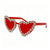 Damen Herzförmige Sonnenbrille mit extravaganten Schmuckdetails Karnz