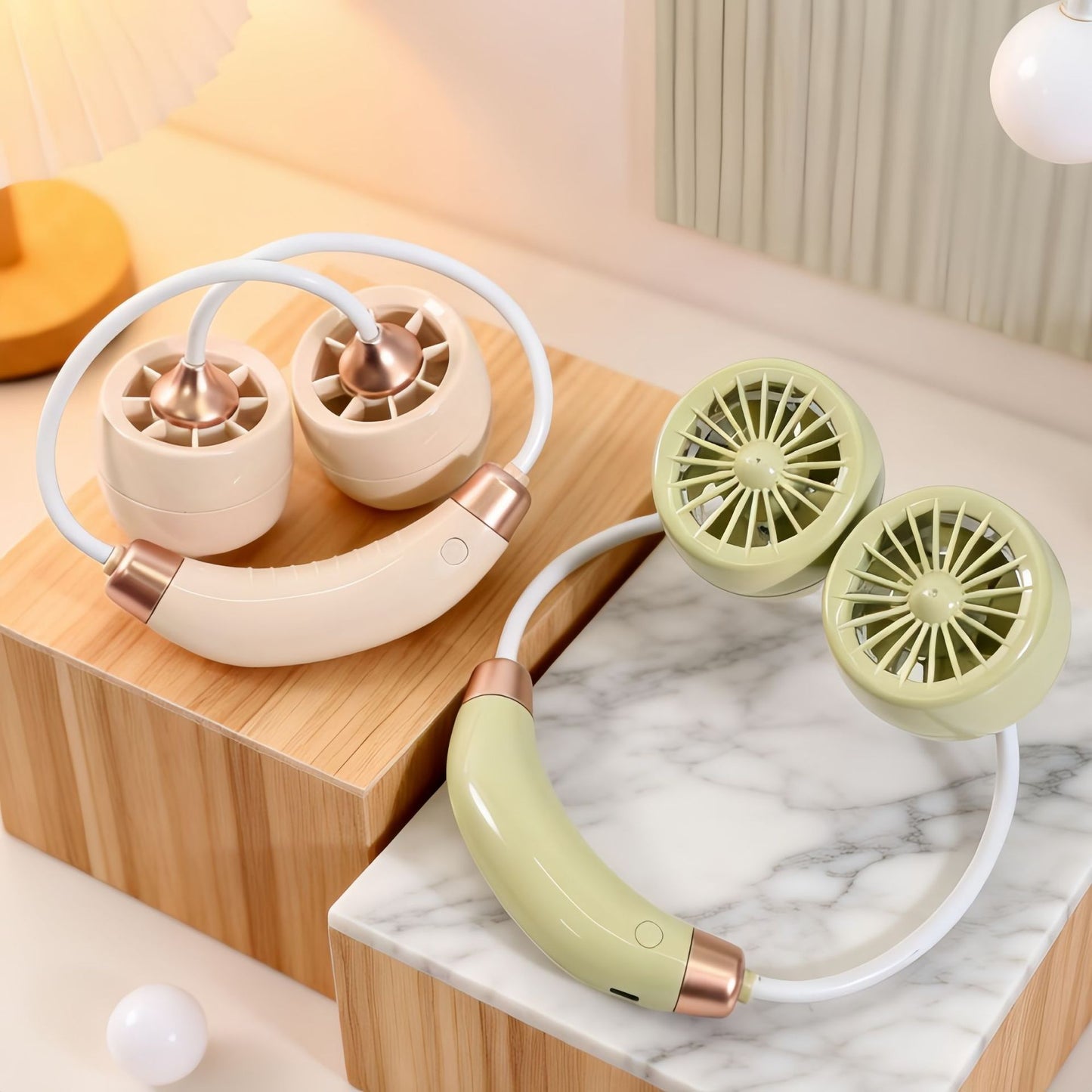 Damen Tragbarer Nackenventilator mit flexiblem Design Karnz
