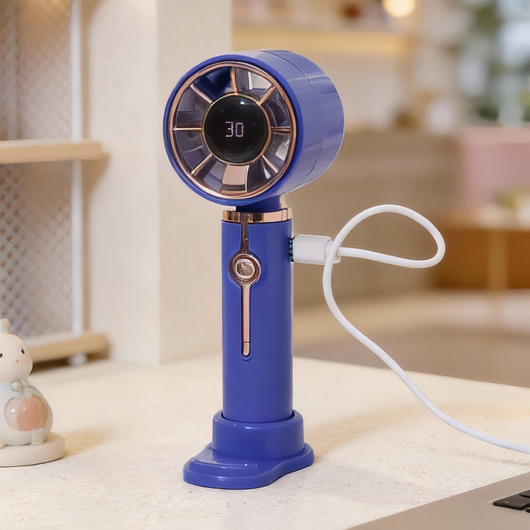Damen Tragbarer Mini-Lüfter mit USB-Ladefunktion und stylischem Design Karnz
