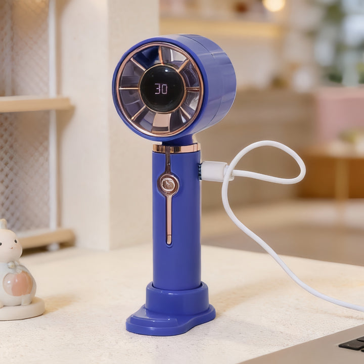 Damen Tragbarer Mini-Lüfter mit USB-Ladefunktion und stylischem Design Karnz