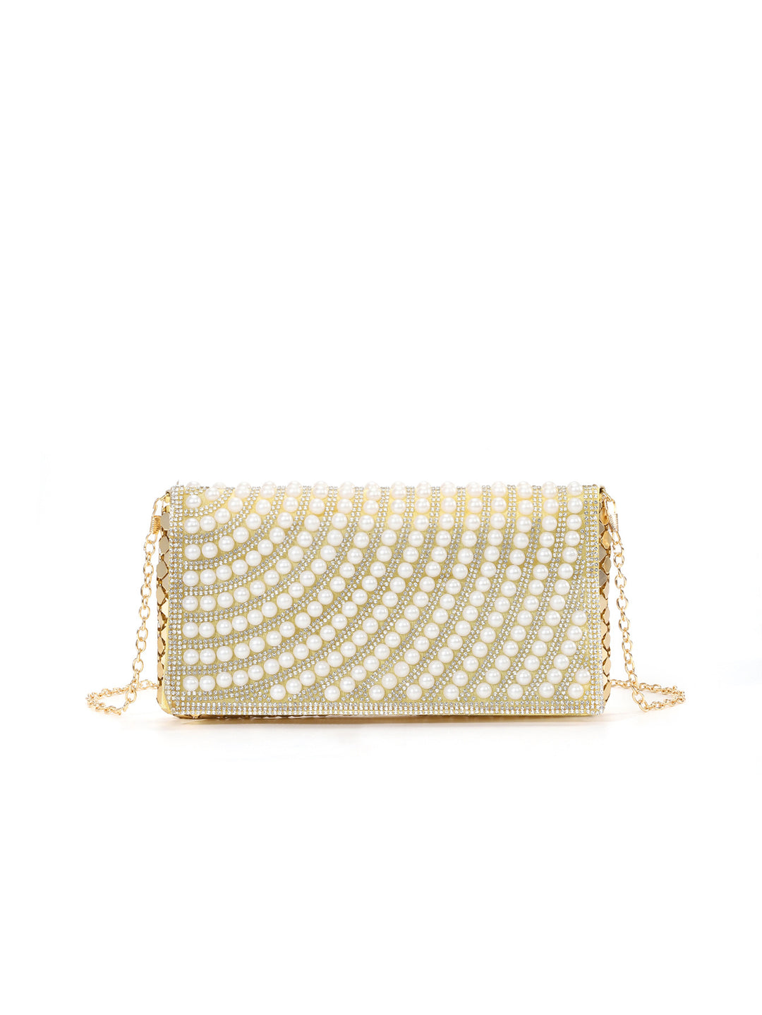 Perlenverzierte Abend-Clutch