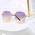 Damen modische Sonnenbrille im luxuriösen Achteckdesign Karnz