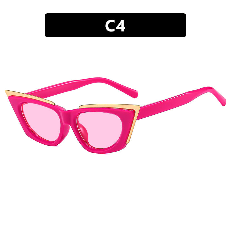 Damen extravagante Cat-Eye Sonnenbrille Karnz
