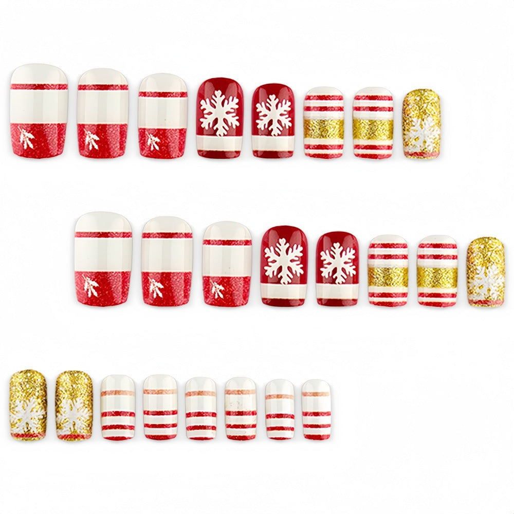 Weihnachts-Kunstnägel mit Festlichem Glitzer-Design Karnz
