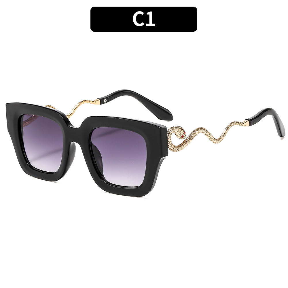 Gestreifte geometrische Mode-Sonnenbrille