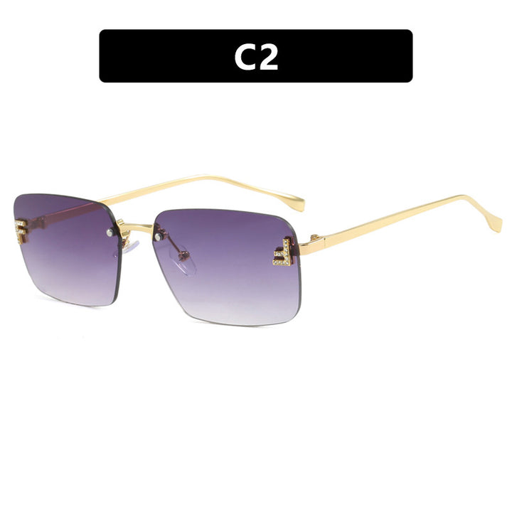 Damen quadratische Sonnenbrille mit elegantem goldenen Rahmen und stylishen Gläsern Karnz
