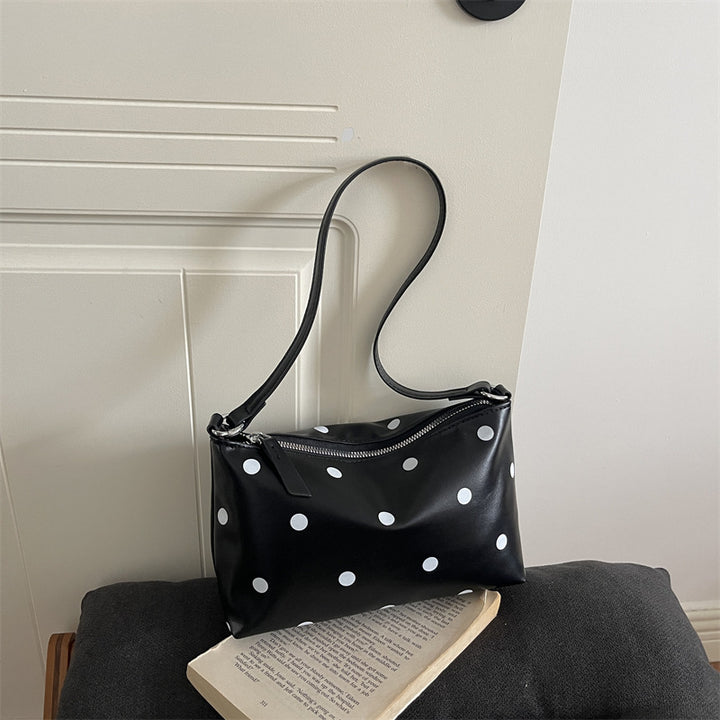 Punkte-Muster Schultertasche