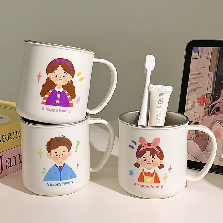 Keramiktasse mit Fröhlichem Familienmotiv Karnz 1786635457
