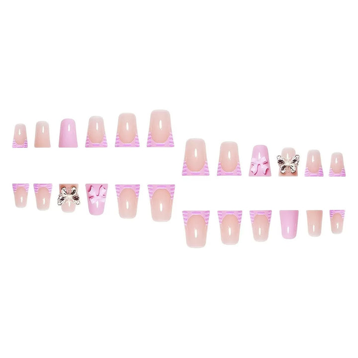 3D Floral Press-On Nagelkunst Set Karnz