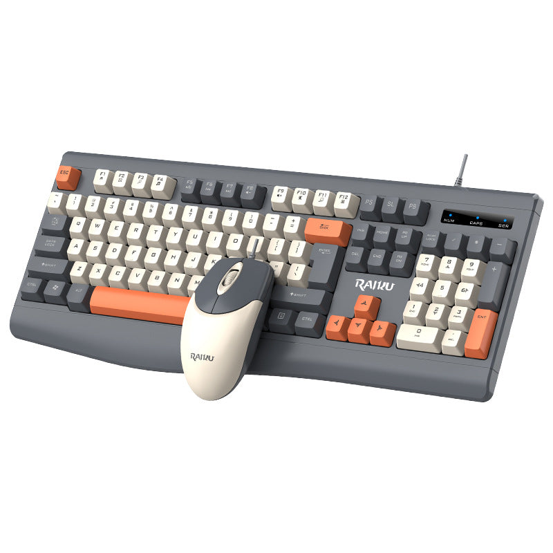 Verdrahtetes ergonomisches mechanisches Tastatur- und Mausset Karnz