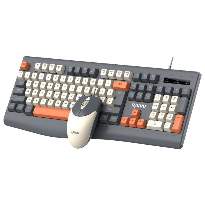 Verdrahtetes ergonomisches mechanisches Tastatur- und Mausset Karnz