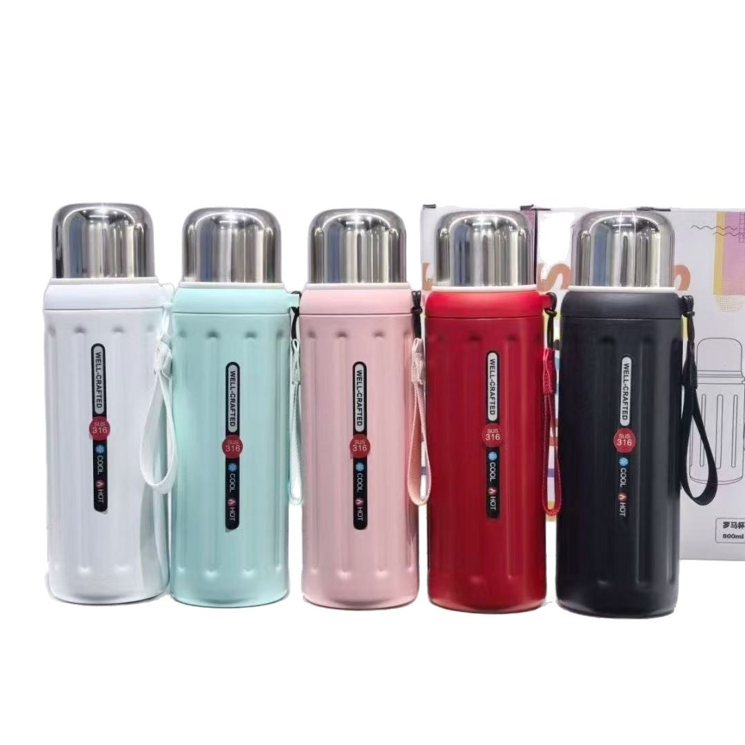 Unisex Thermo-Isolierflasche mit praktischem Tragegriff Karnz