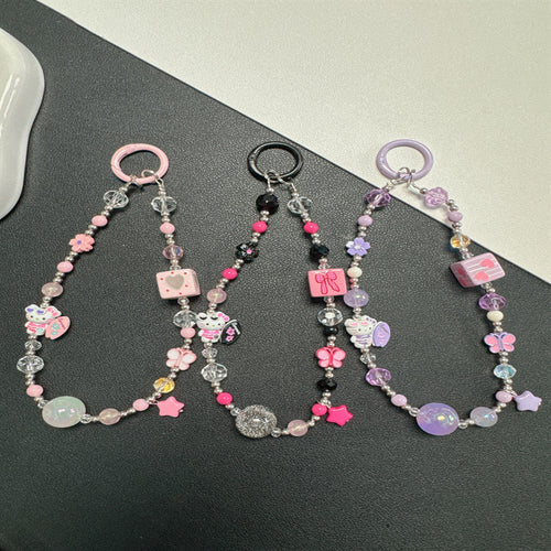 Dekorativer Charm Perlen Handy-Kette Karnz