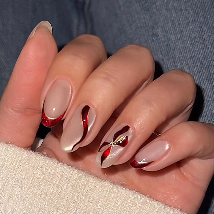 Elegante Ausdruck Presse-On Nagelkunst Set Karnz