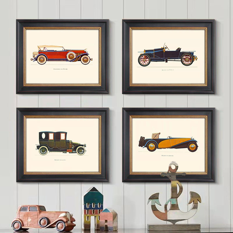 Vintage Auto Kunstdruck