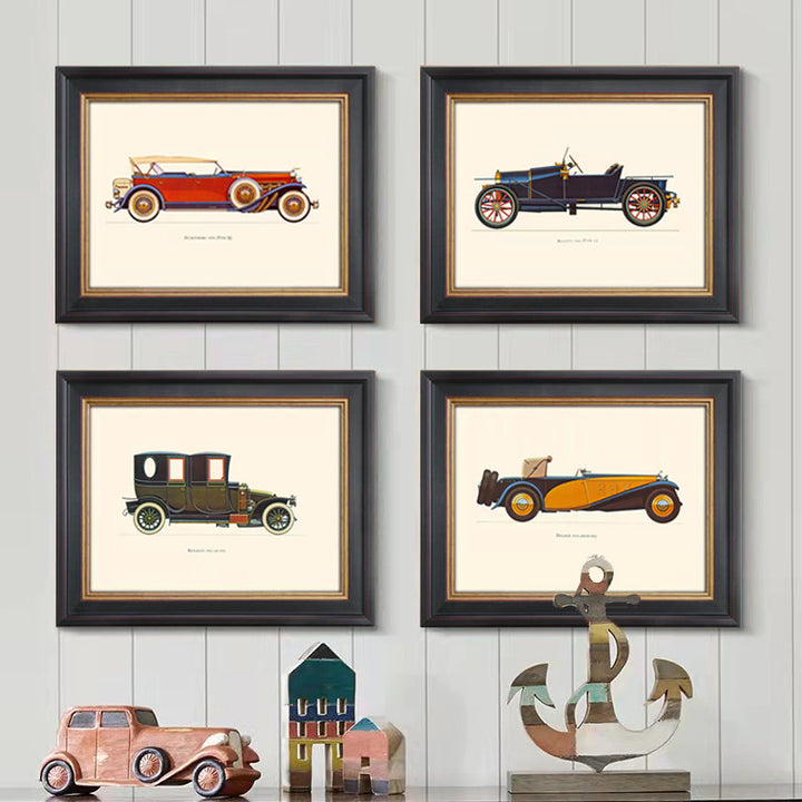 Vintage Auto Kunstdruck