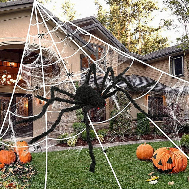 Gruselige Halloween-Deko-Spinnennetz