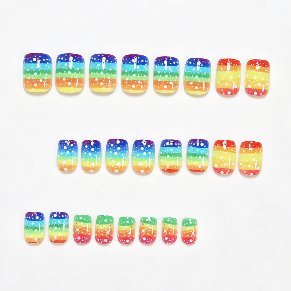 Ombre Punktmuster Nagelkunst Set Karnz