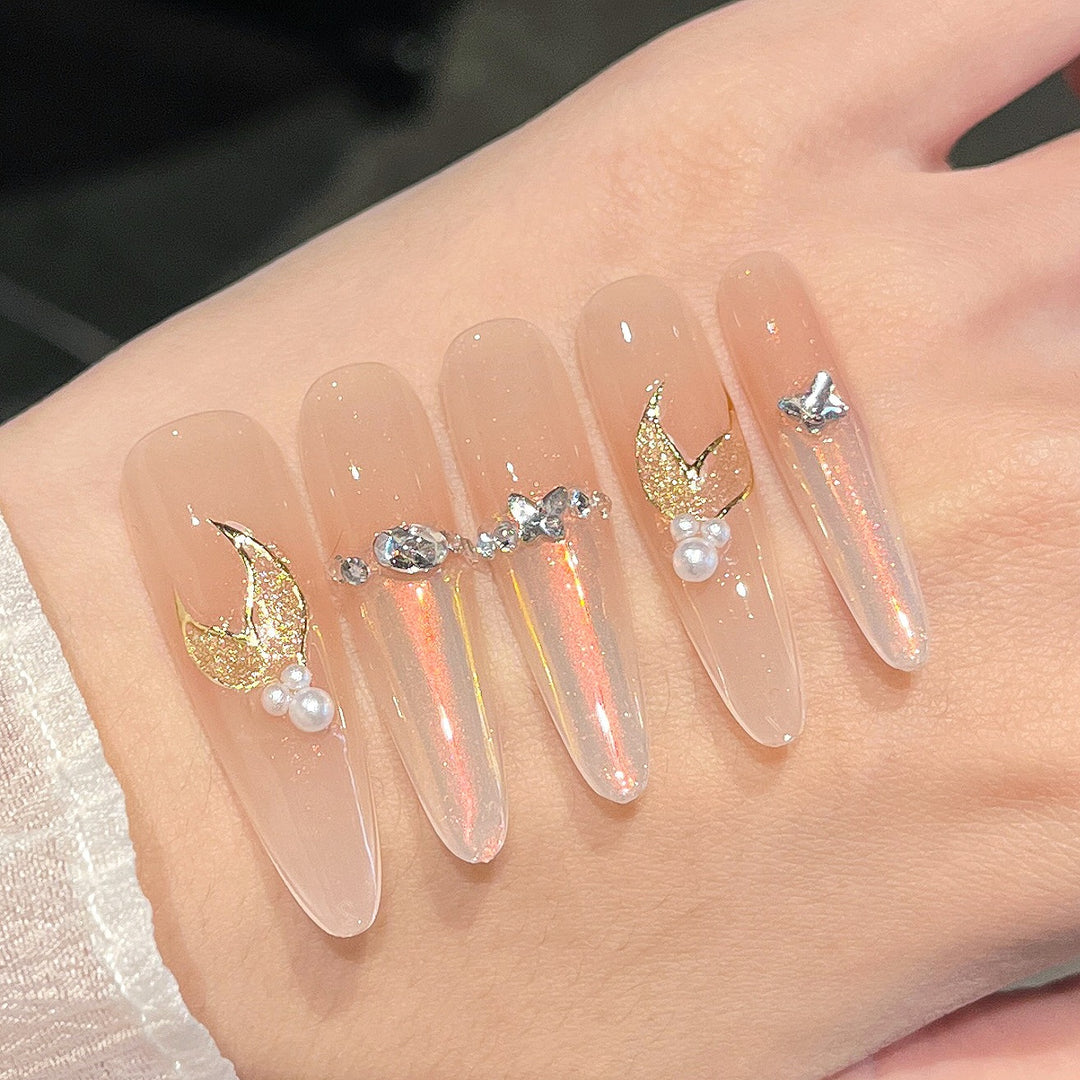 Künstlerische Acryl Press-On Nageldesigns Karnz