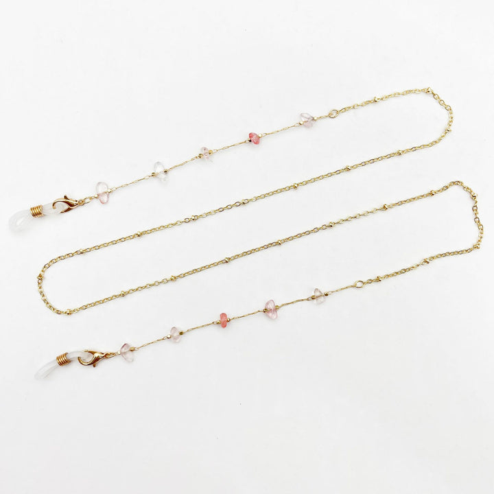 Bunte Edelstein Brillen Kette Karnz