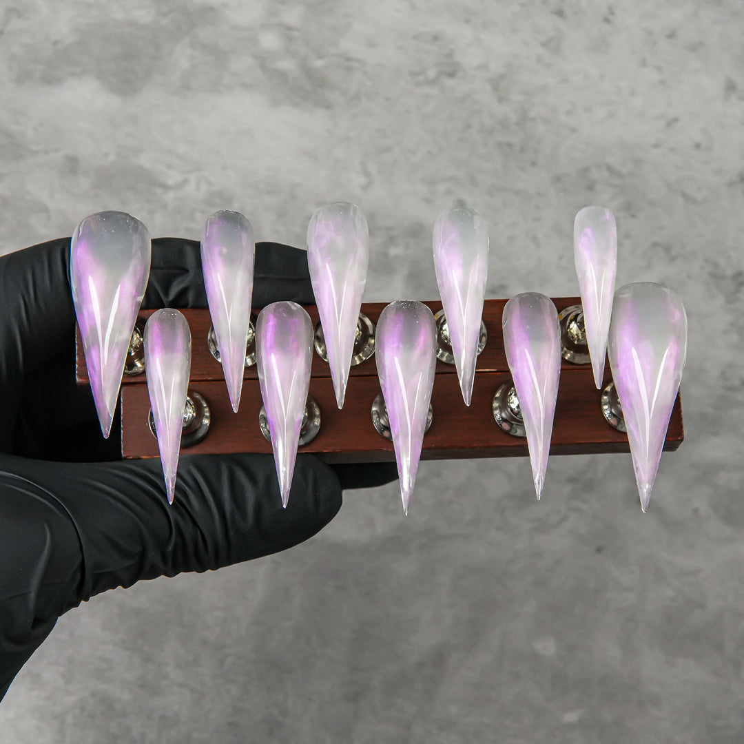 Stiletto Press-On Nagelspitzen mit elegantem Glitzerdesign