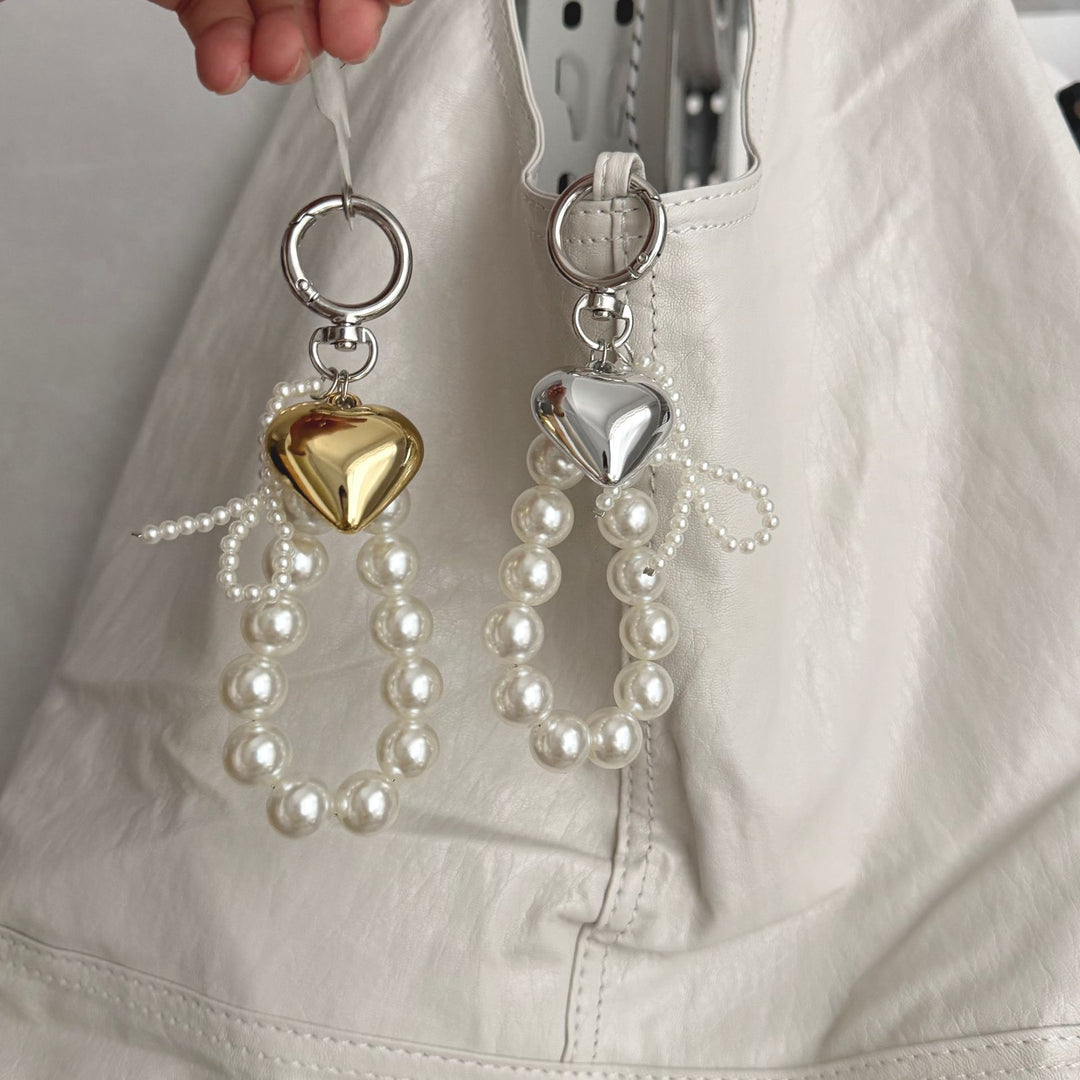 Eleganter Perle Charme Schlüsselanhänger Karnz