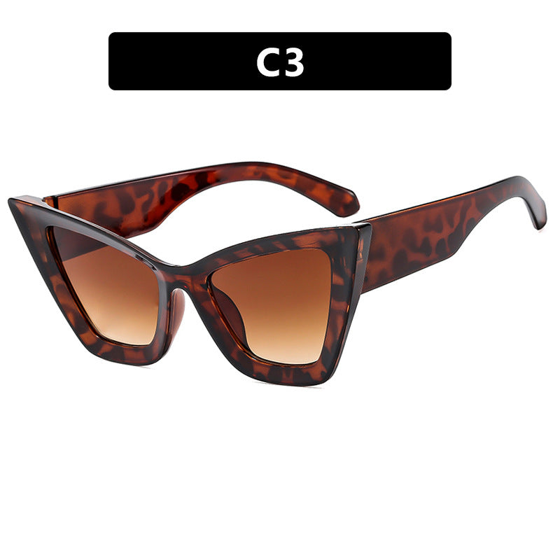 Damen trendige Cat-Eye Sonnenbrille mit robustem Design und UV-Schutz Karnz