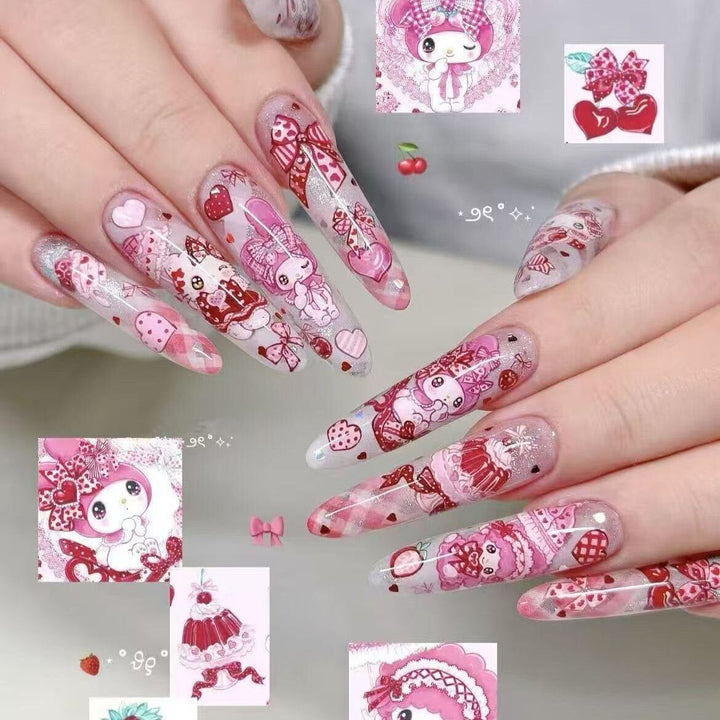 Künstlerische Lange Stiletto-Nagelverzierungen Karnz