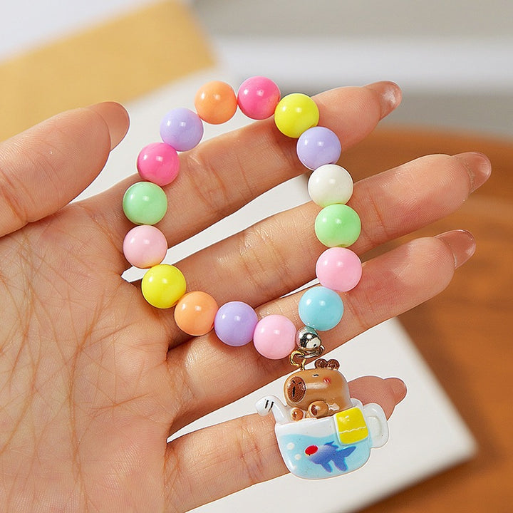 Buntes Kinderarmband mit Bearbeitetem Anhänger Karnz