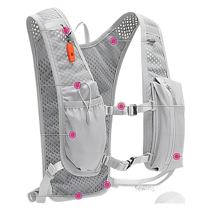 Sportlicher Trinkrucksack mit Netz-Einsätzen und Mehreren Fächern Karnz