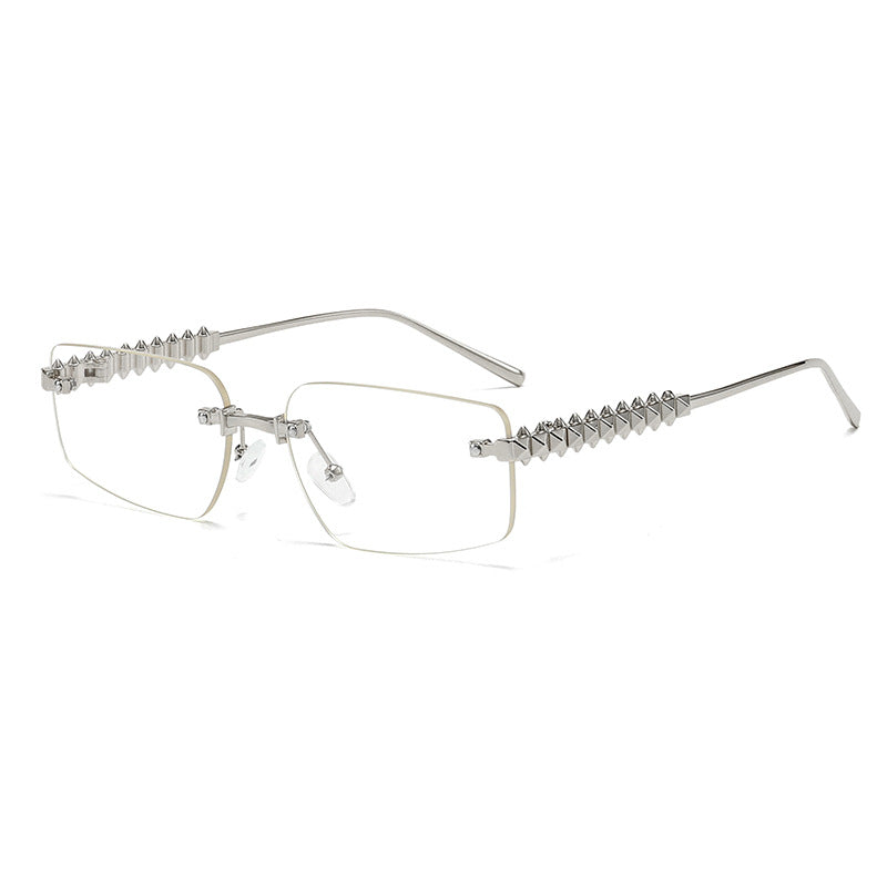 Damen modische rechteckige Brille mit extravaganten Akzenten Karnz