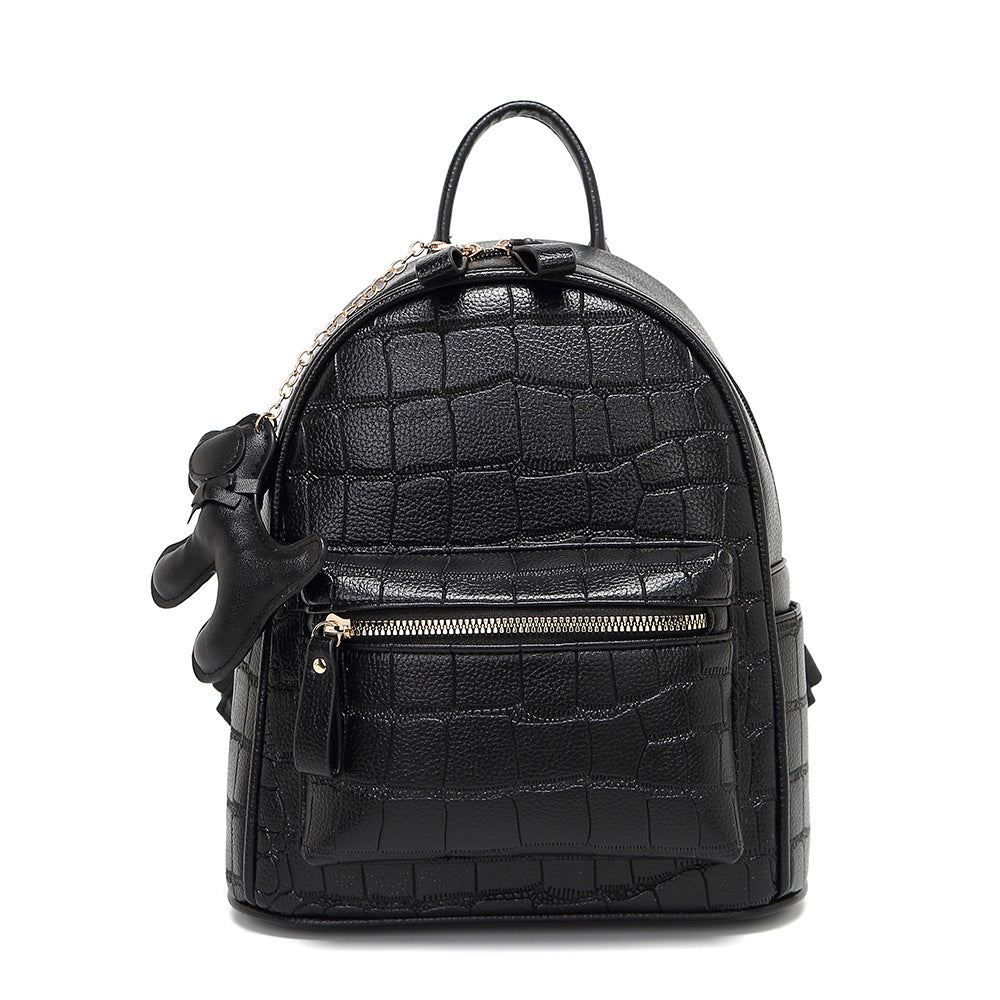 Krokodil-Prägung Mini Chic Rucksack Karnz